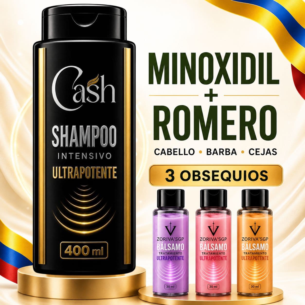 SHAMPOO 400  ML -MINOXIDIL + ROMERO
