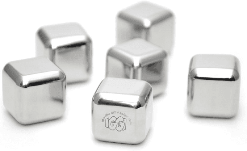 Cubitos de acero inoxidable para whiskey