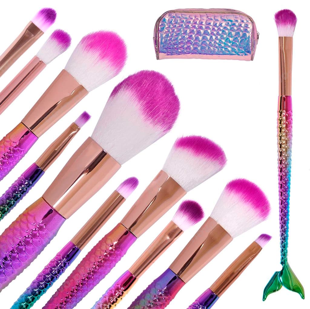 Set De Brochas Cola de Sirena x 10 Pieza