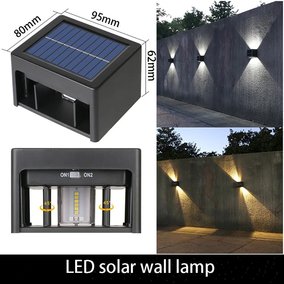 Lámpara LED Solar de Pared con Batería