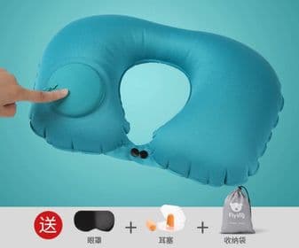 almohada viajera inflable