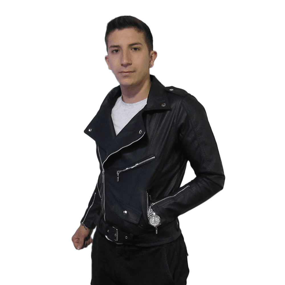 Chaqueta chamarra correa para hombre