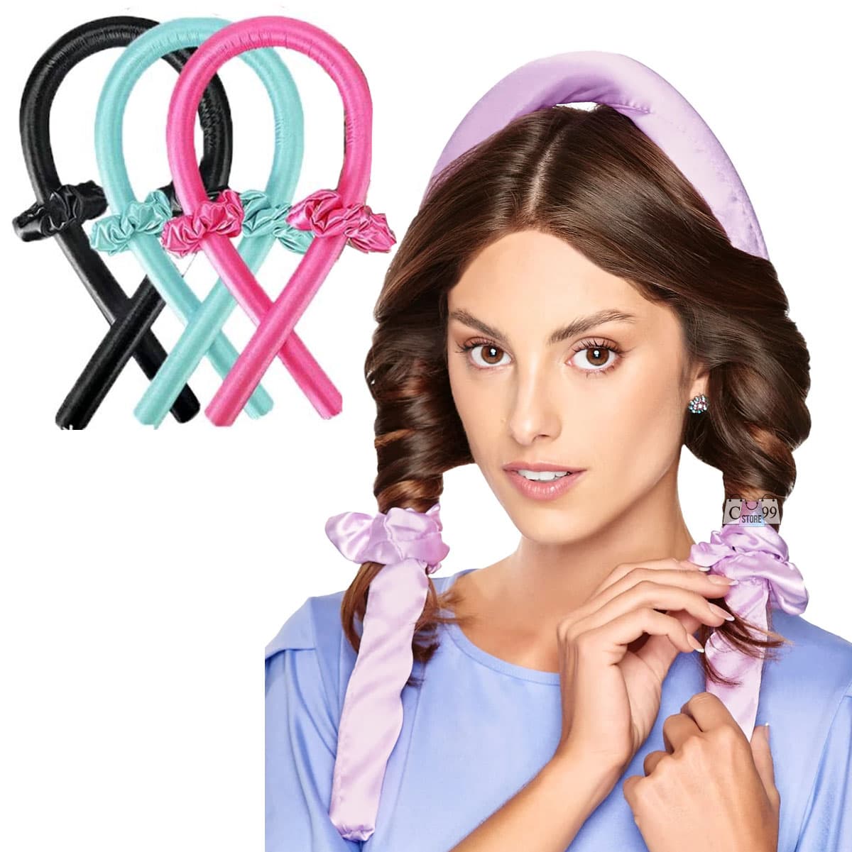 Tubo Para Ondas Sin calor  Scrunchies