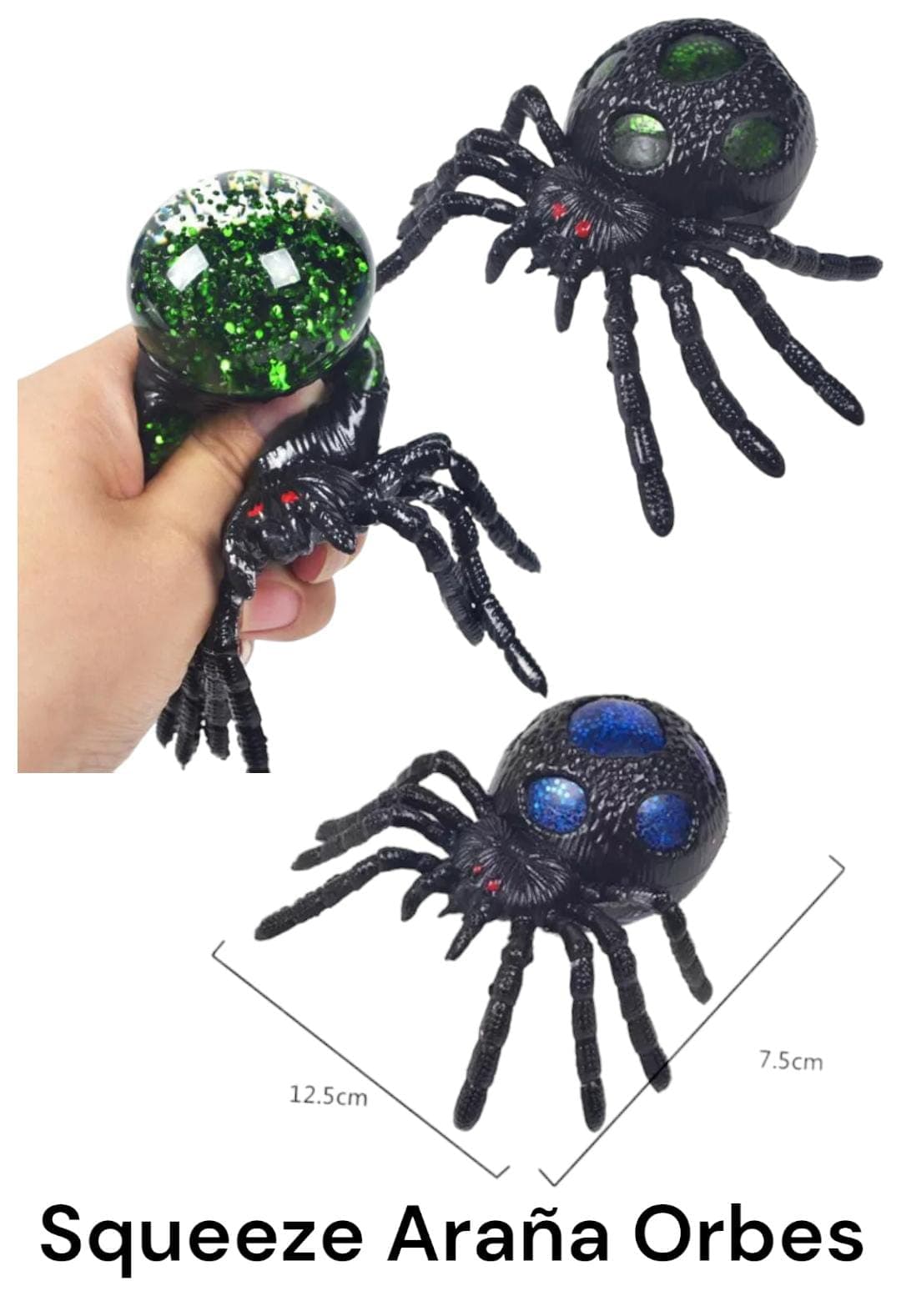 SQUISHY ARAÑA ANTI STRESS X 3 UND