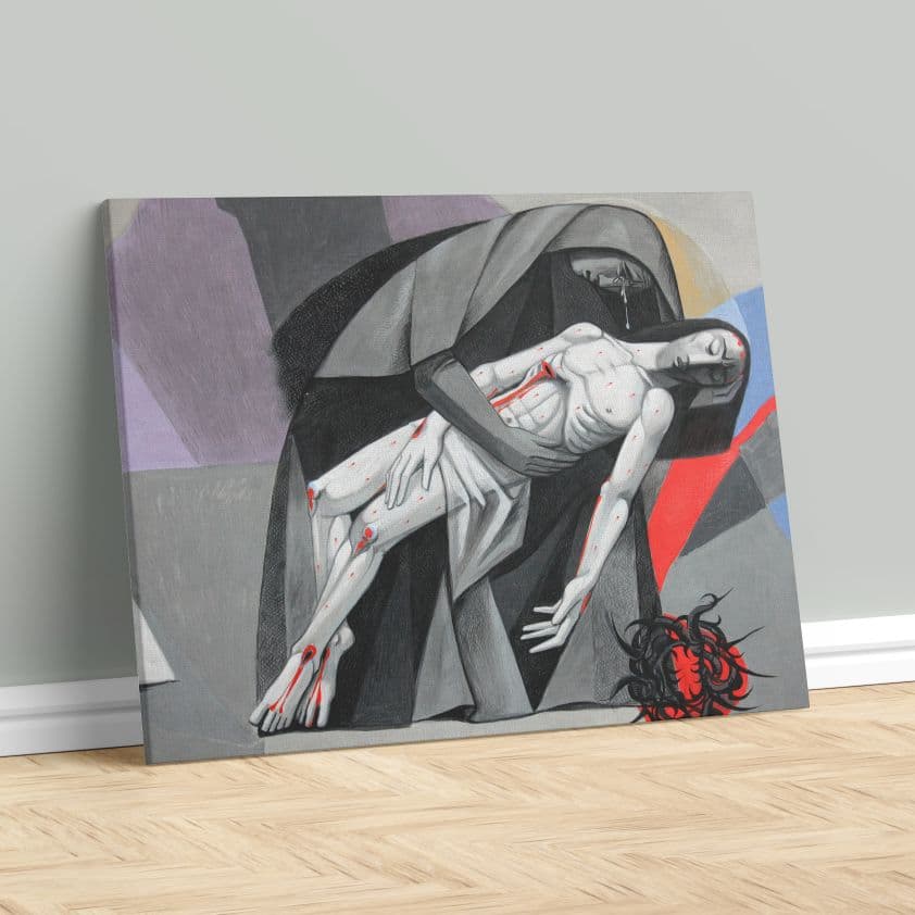 Jesús geometrizado lienzo 04