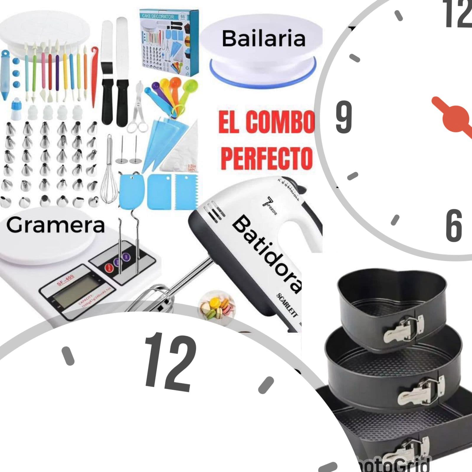 Kit pastelería+Gramera+Batidora+Moldes G