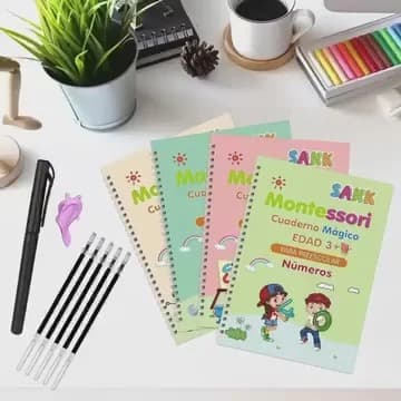 Cuadernos mágicos caligrafía montessori