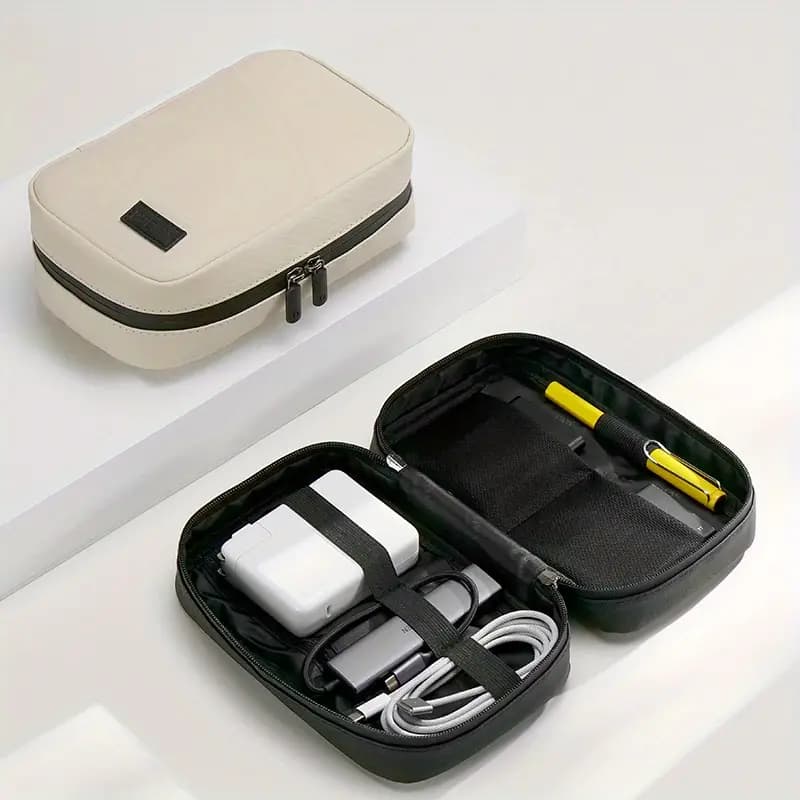 BOLSO PORTA CABLES TIPO CUERO