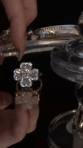 ANILLO TREBOL PLATEADO