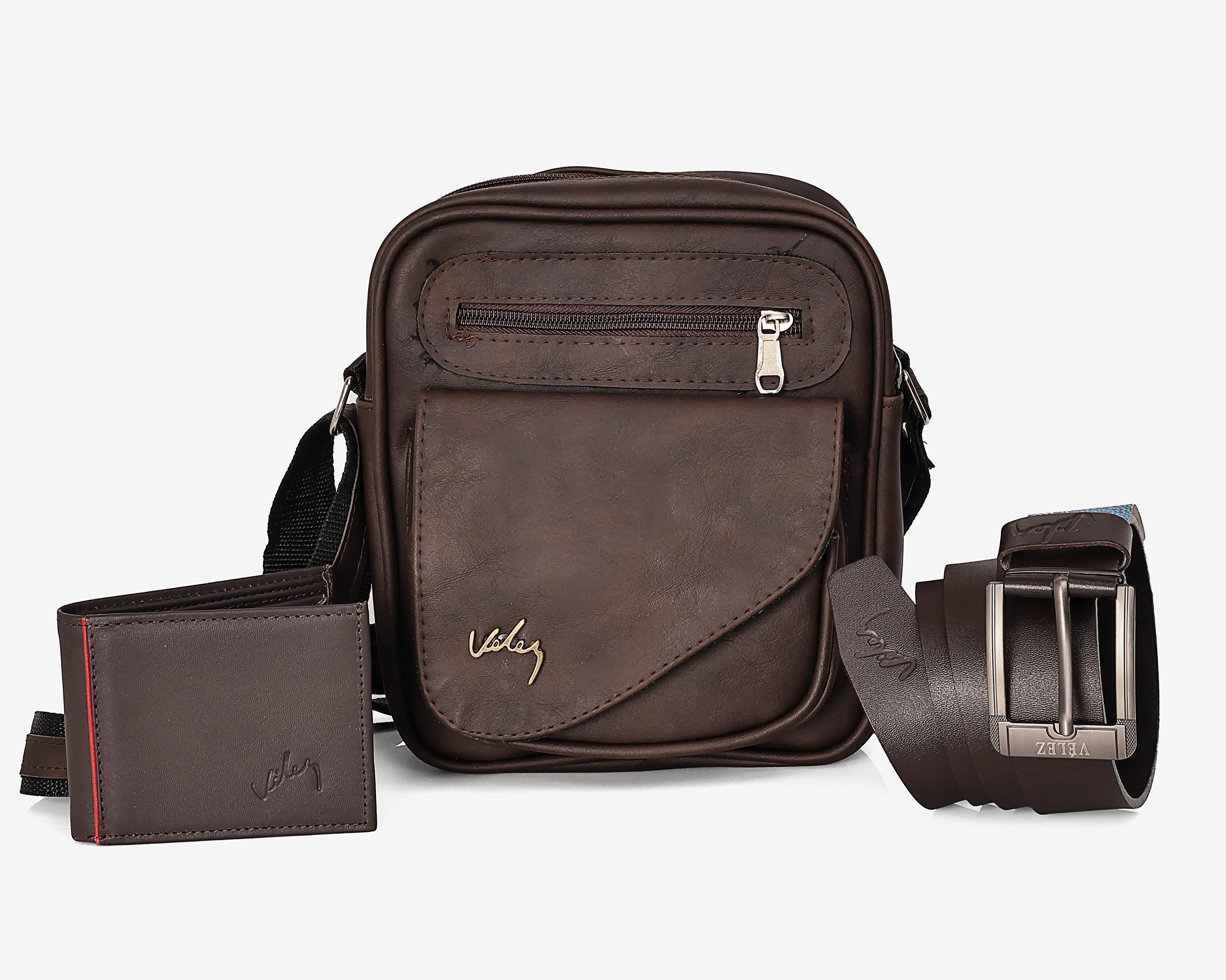 Trio Velez Bolso 23 cm Correa Billetera