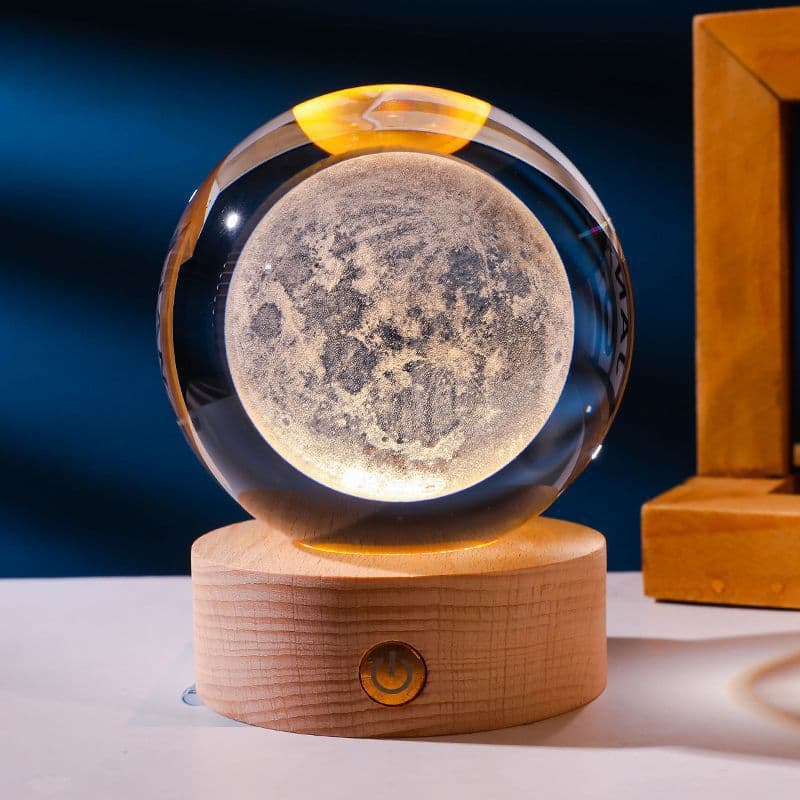 Esfera 3d luz led luna