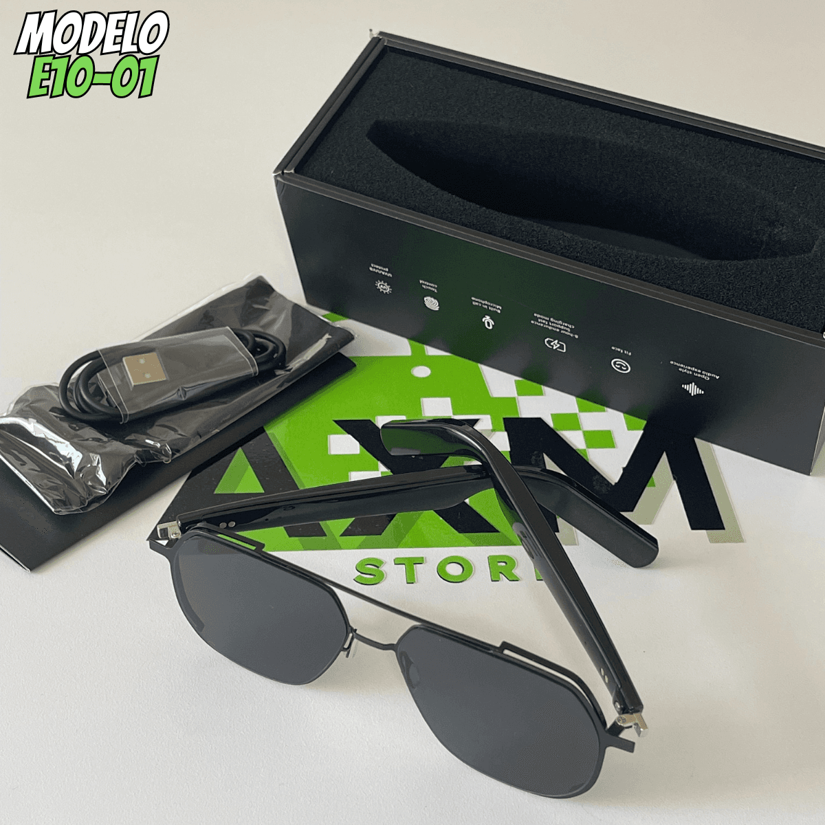 Gafas con altavoz bluetooth mod e10-01