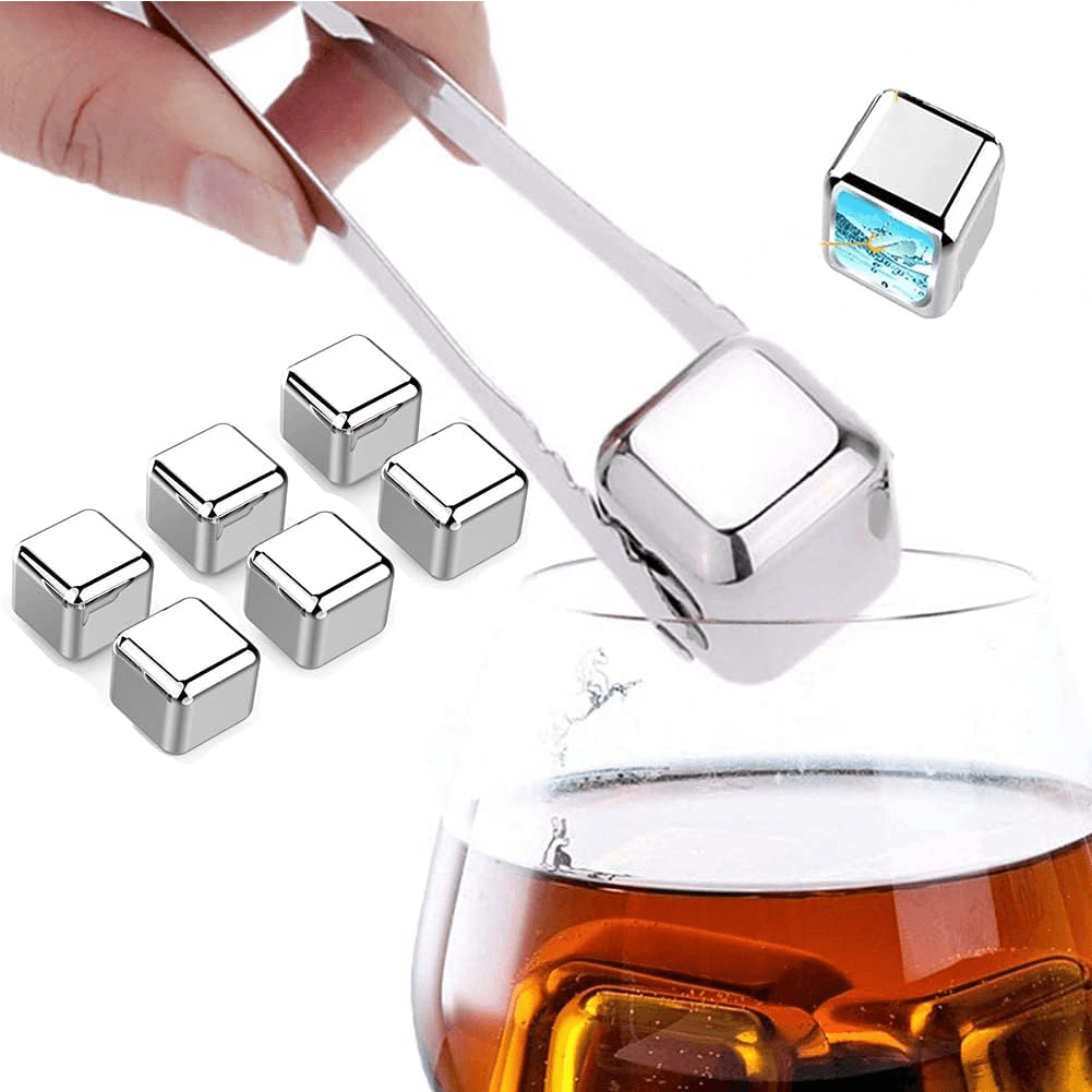 Set X6 Cubos Hielo Reutilizables Bebidas