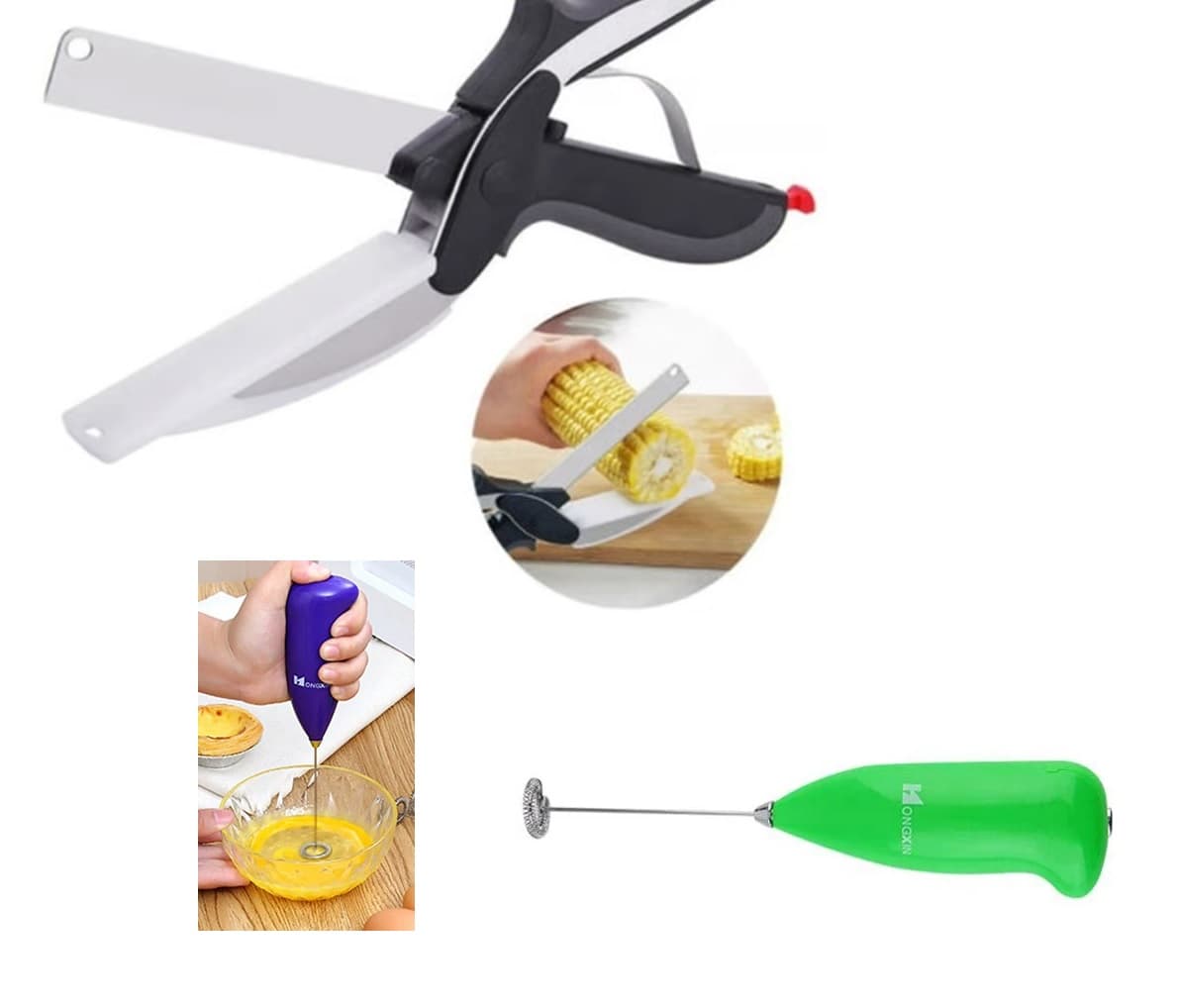Tijera clever cutter + batidor manual pi