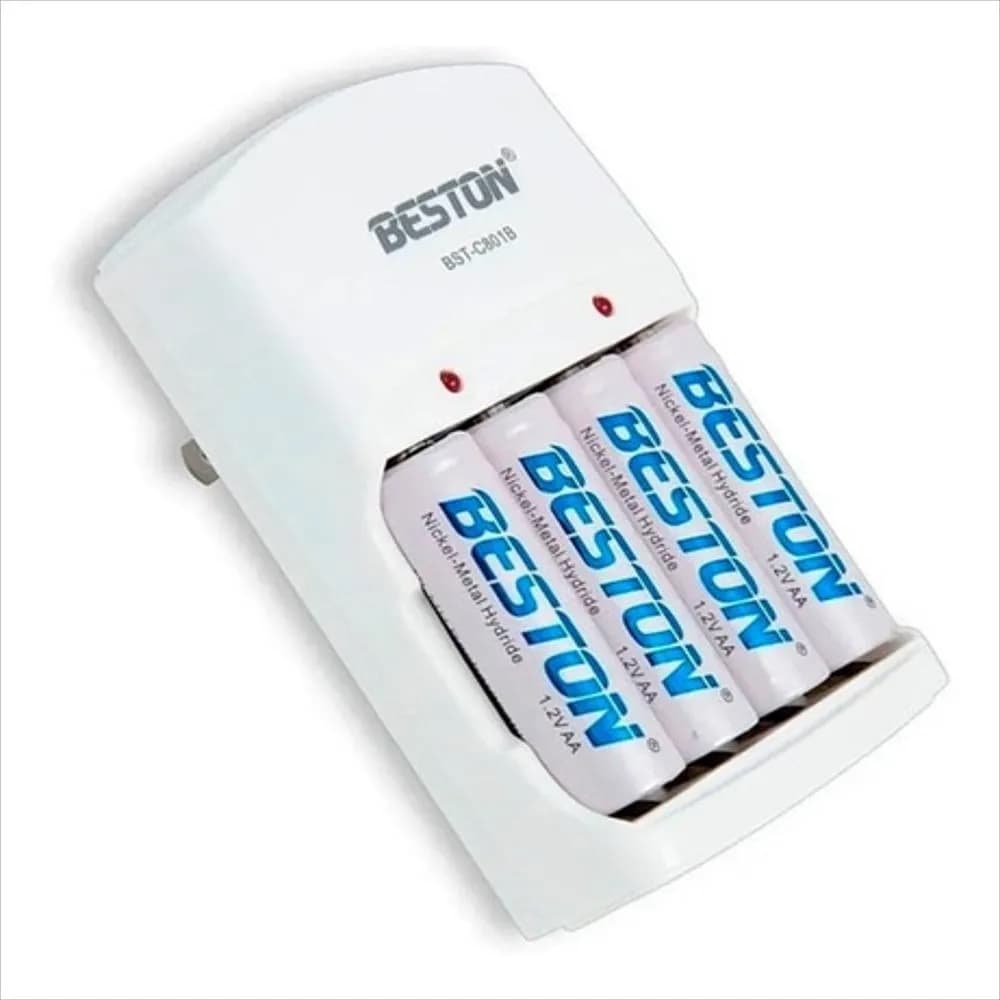 Kit de pilas cargador AA 2700mAh Beston