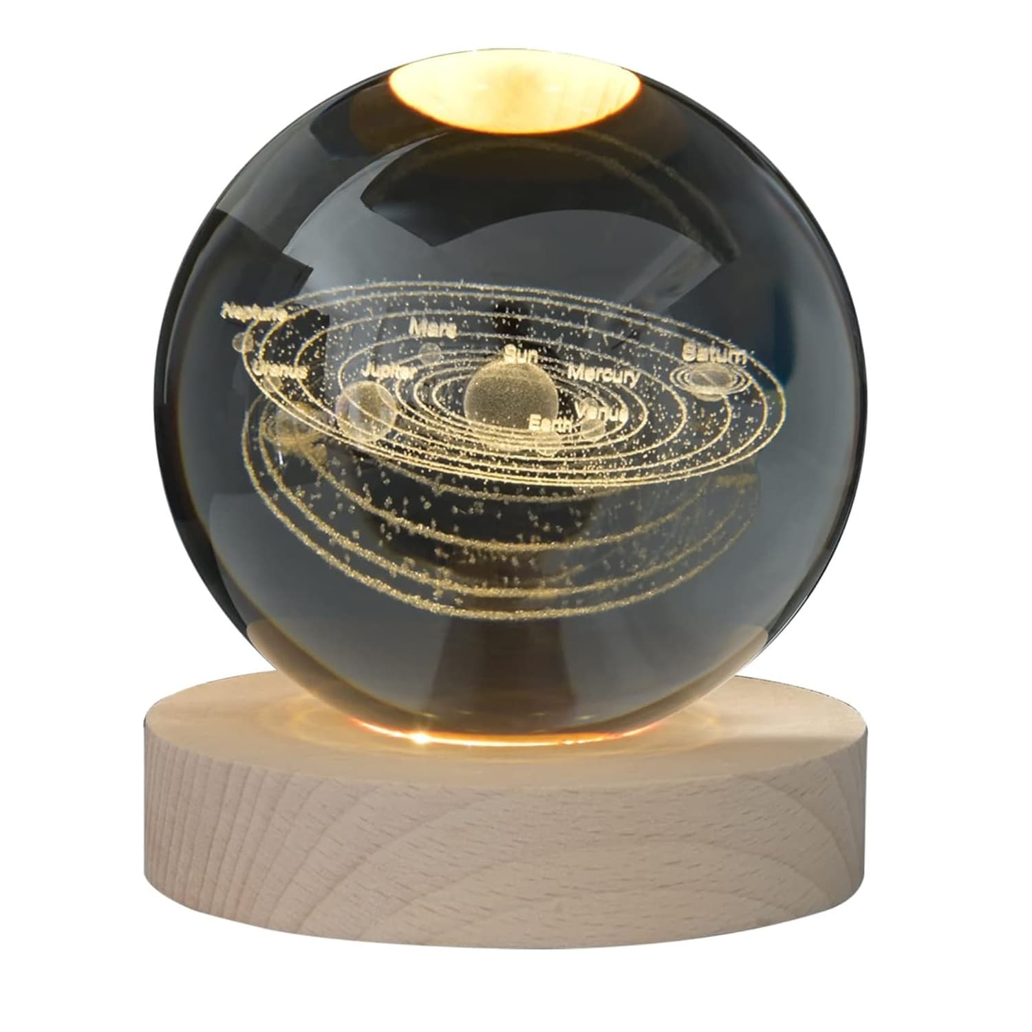 Lampara Bola cristal luz nocturna