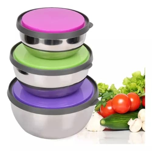 Set Bowls x 3 con tapa
