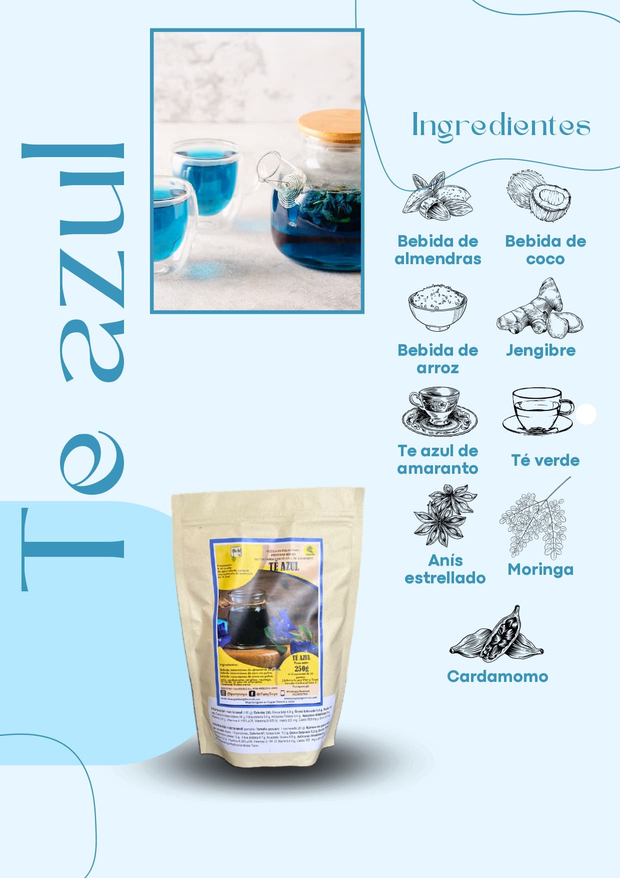 Té Azul con Ingredientes Naturales ⚡