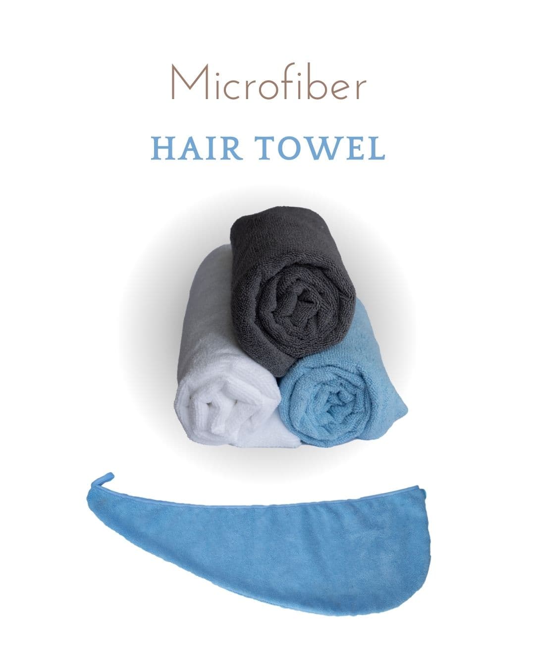 Toalla en microfibra para el cabello