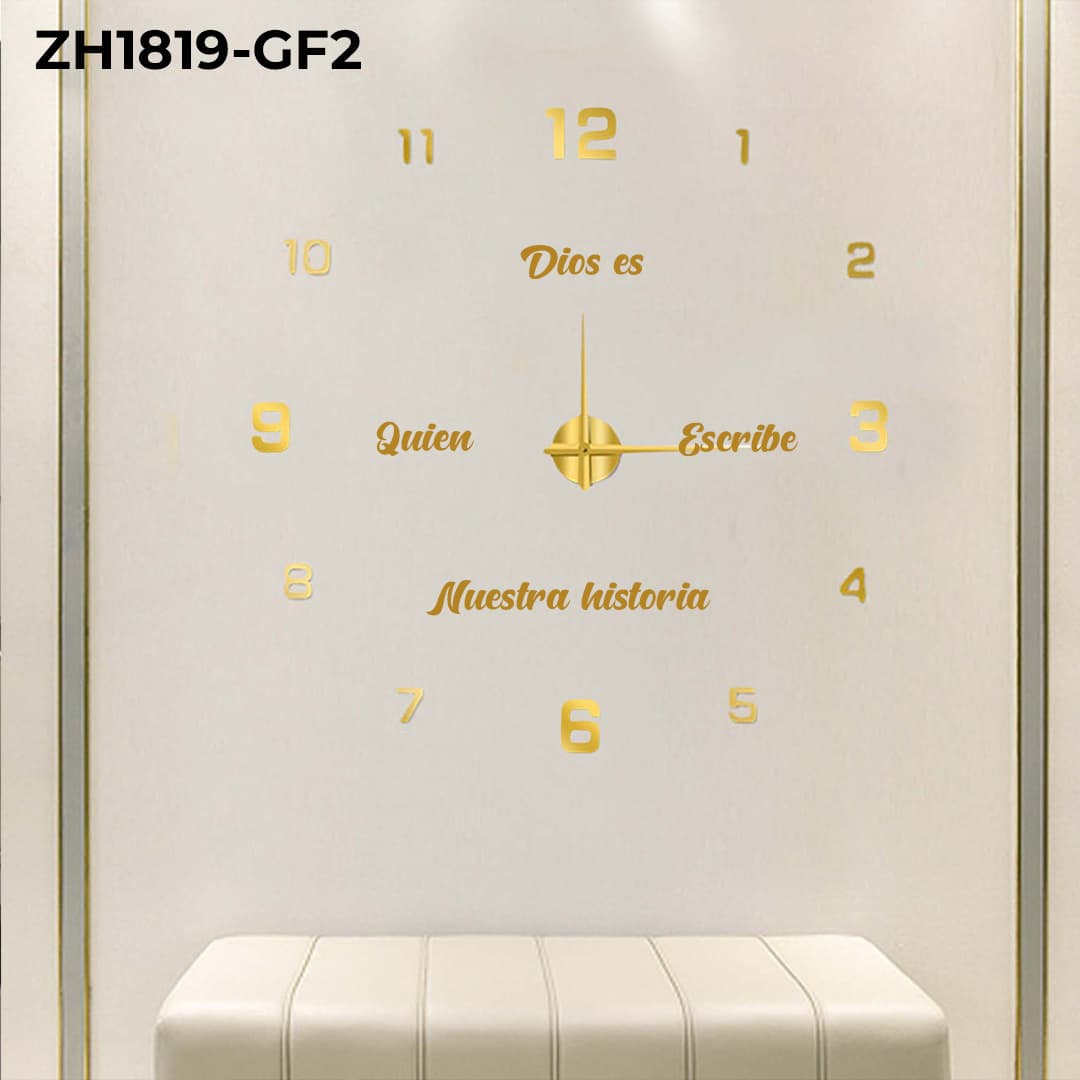 RP ZH1819-F2 RELOJ ADHESIV FRASE HISTORI