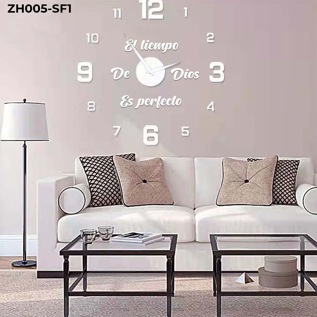 Rp-zh005-f1 reloj adhesivo+frase tiempo