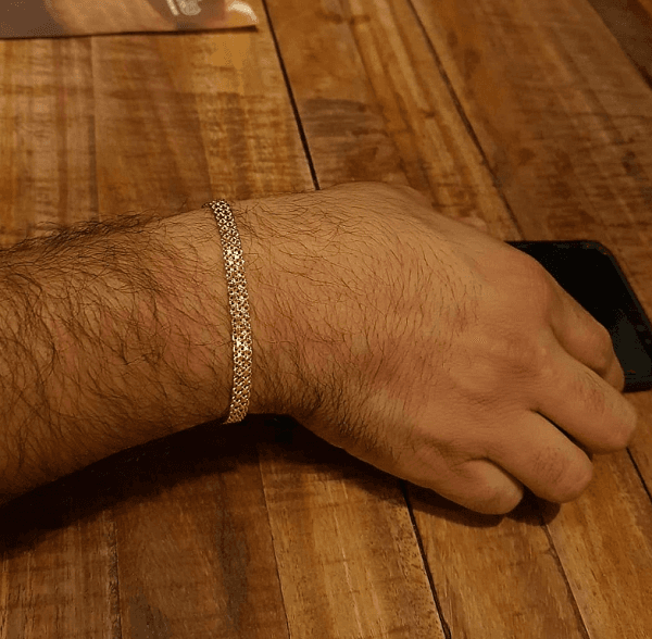 Brazalete chinezka doble carril 18k 💥