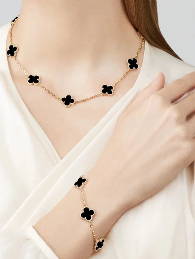 Pulsera trebol + cadena trebol