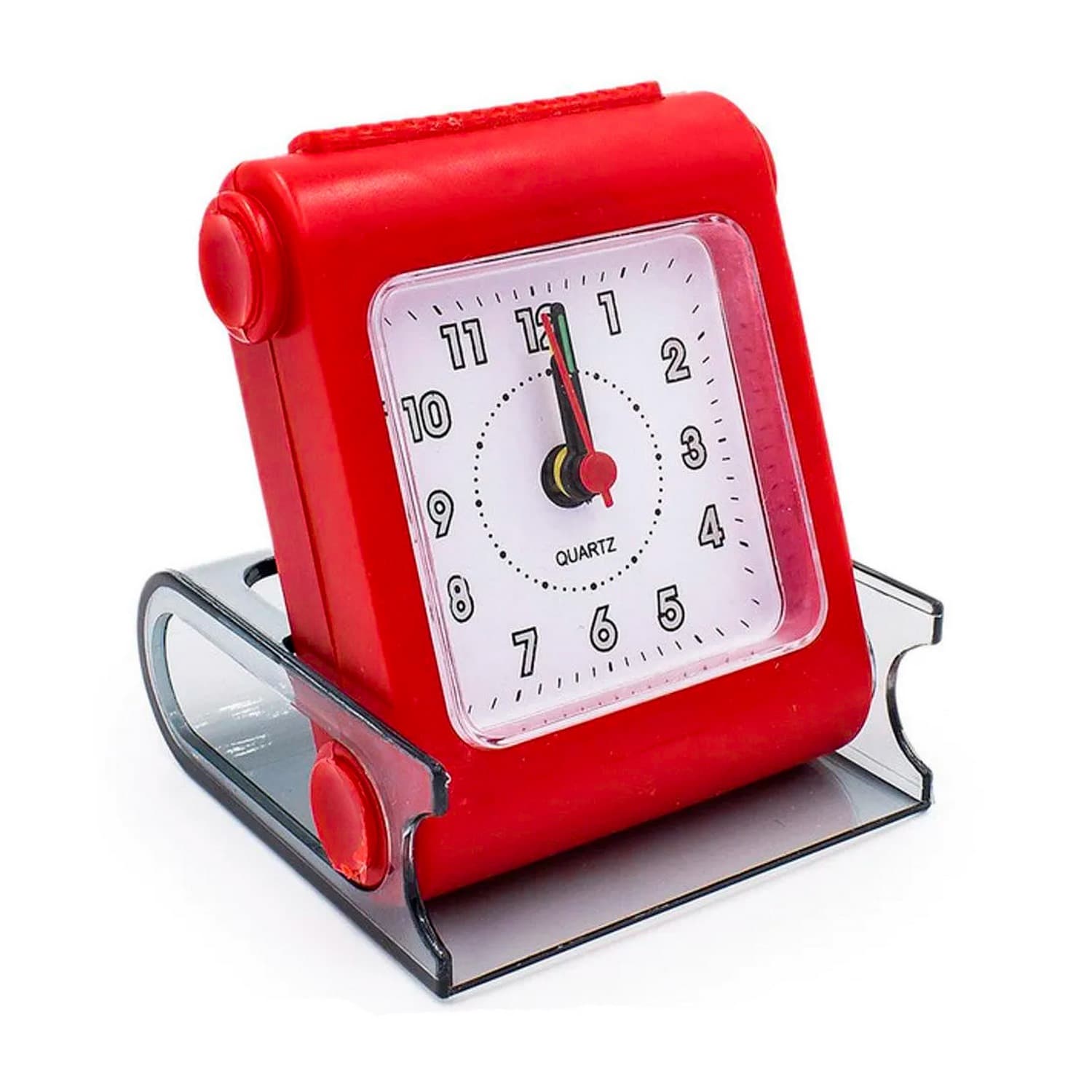 Reloj De Mesa Despertador Travelling Roj