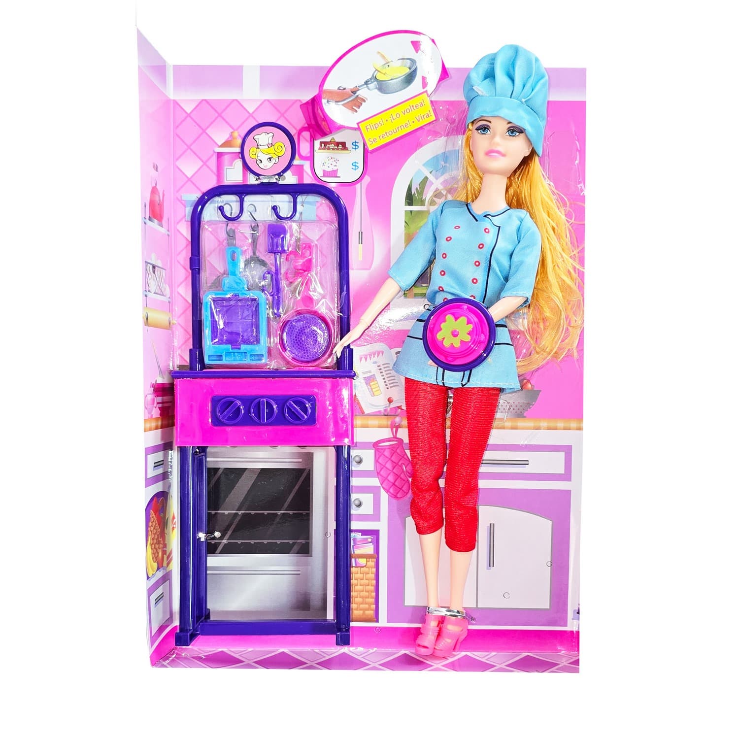 Muñeca Chef Cocina Juguete Sonido Acceso