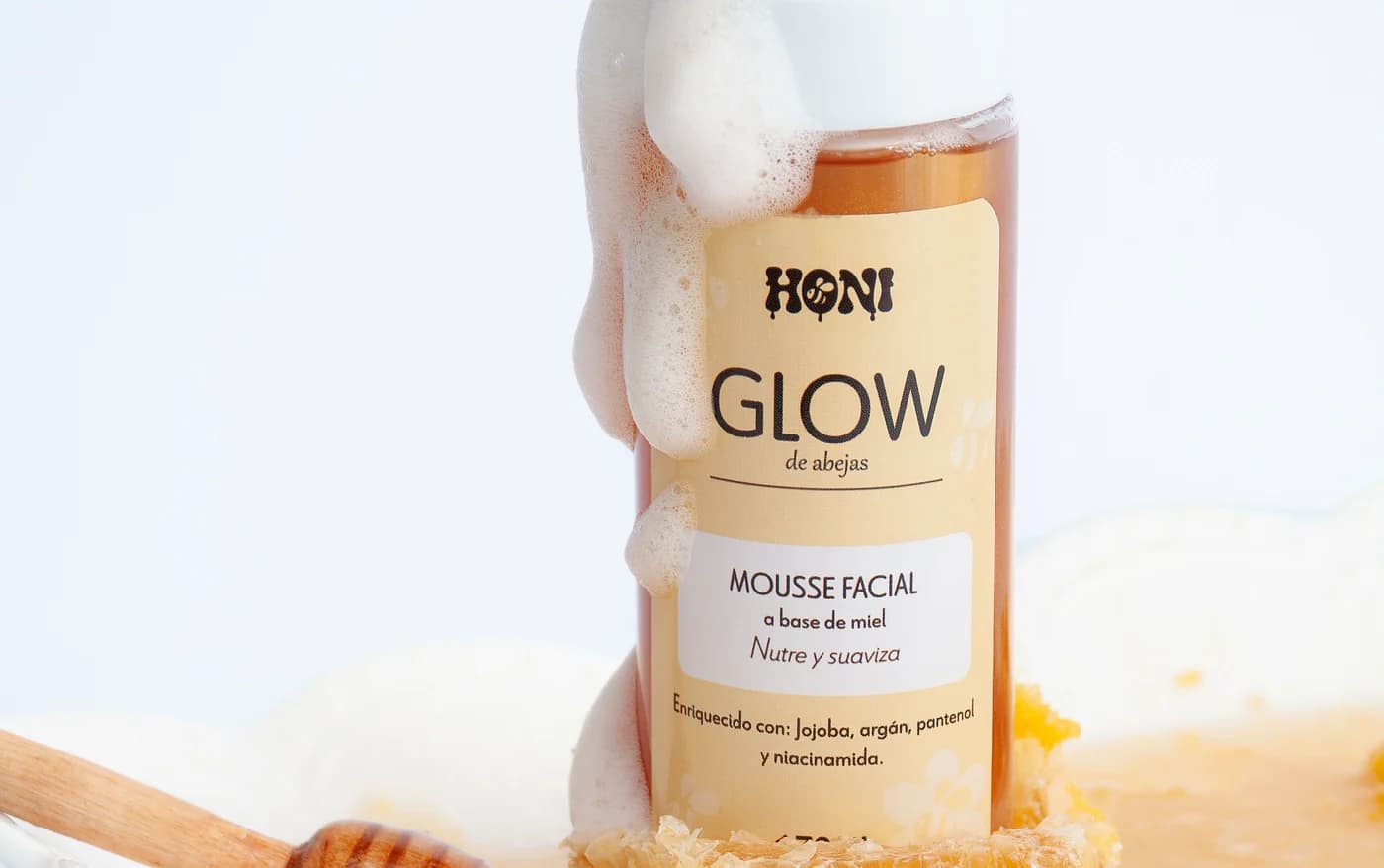 GLOW · Espuma facial de miel